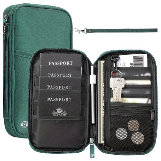 Carteira de Passaporte ProUltra Organizer - Capacidade para 4 Passaportes Carteira de Passaporte karavelas 