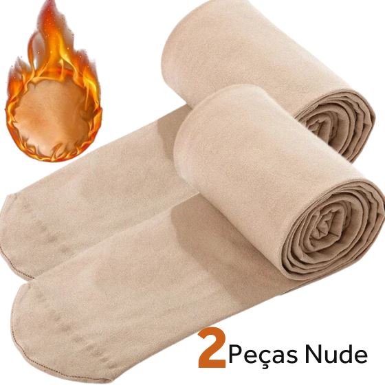 Comprei 1 e Leve 2 - Meia Calça Snug Térmica Peluciada - Frete Grátis karavelas 2 Peças Nude 40-75 kg 