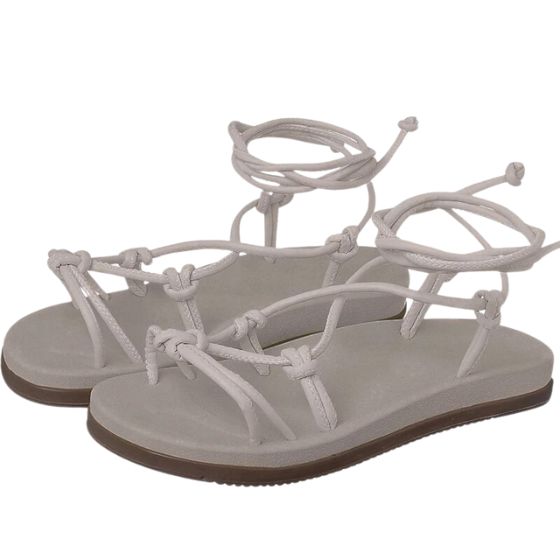 Sandália Birken com Amarração karavelas Off white/Bege 34 