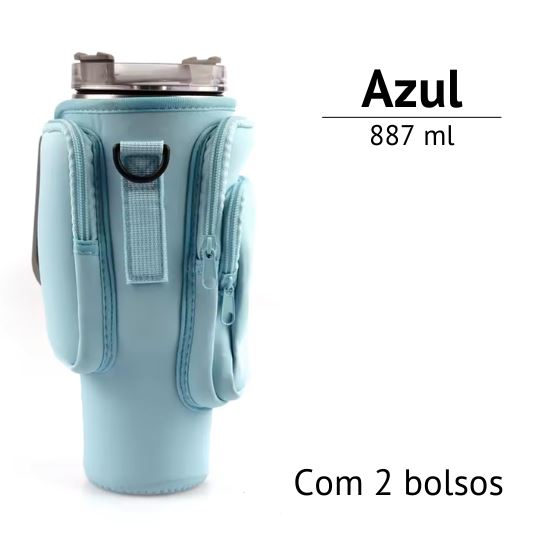 SmartCup Bag - Bolsa de Transporte Para Copo Térmico - 1,18L ou 887ML karavelas Azul - 2 bolsos - 887 ML 