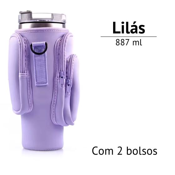 SmartCup Bag - Bolsa de Transporte Para Copo Térmico - 1,18L ou 887ML karavelas Lilás - 2 bolsos - 887 ML 