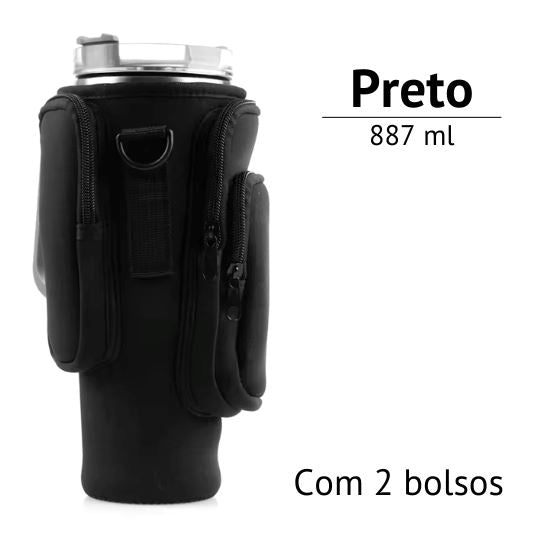 SmartCup Bag - Bolsa de Transporte Para Copo Térmico - 1,18L ou 887ML karavelas Preto - 2 bolsos - 887 ML 