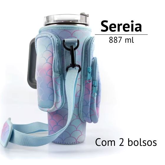 SmartCup Bag - Bolsa de Transporte Para Copo Térmico - 1,18L ou 887ML karavelas Sereia - 2 bolsos - 887 ML 