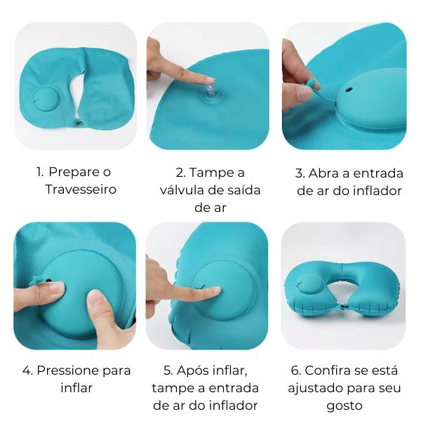 Travesseiro com bomba infladora Soft Pillow 0 karavelas 