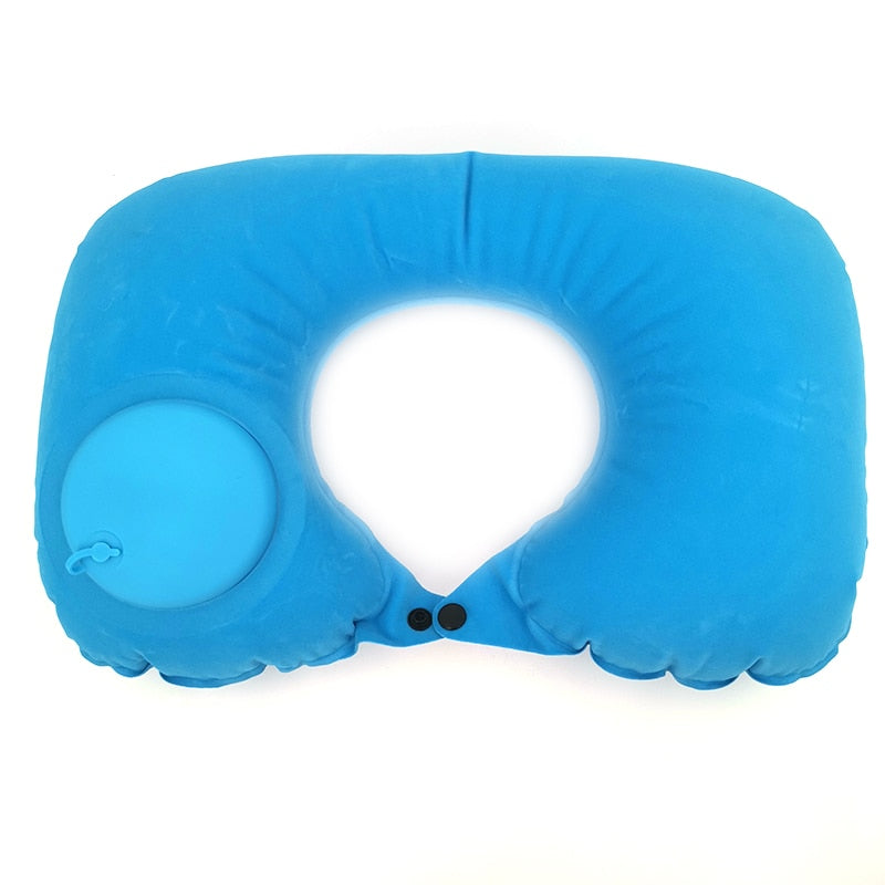 Travesseiro com bomba infladora Soft Pillow 0 karavelas Azul Claro 