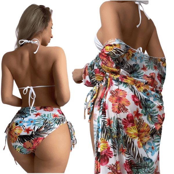 Conjunto de Biquíni Elegância Summer Floral - 3 Peças 0 karavelas 